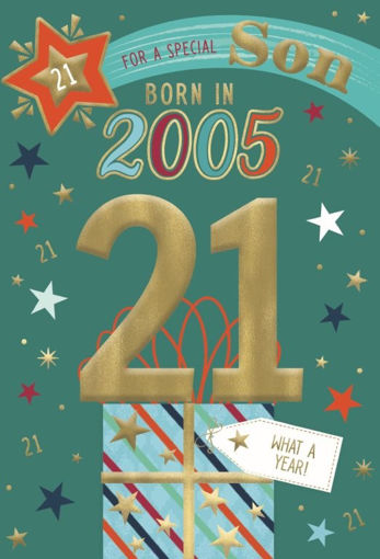 Picture of BORN IN 2005 SON 21ST BIRTHDAY CARD